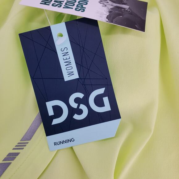 DSG Womens 2XL Mid Rise 2in1 With Fitted Bike Short 6in Inseam Lo Vis Yellow New - Picture 7 of 9